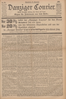 Danziger Courier : Kleine Danziger Zeitung für Stadt und Land : Organ für Jedermann aus dem Volke. Jg.14, Nr. 221 (21 September 1895)