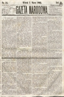 Gazeta Narodowa. 1865, nr 54