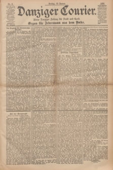 Danziger Courier : Kleine Danziger Zeitung für Stadt und Land : Organ für Jedermann aus dem Volke. Jg.15, Nr. 8 (10 Januar 1896) + dod.