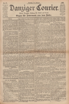Danziger Courier : Kleine Danziger Zeitung für Stadt und Land : Organ für Jedermann aus dem Volke. Jg.15, Nr. 47 (25 Februar 1896)