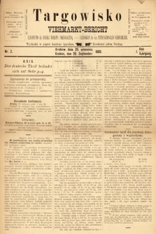 Targowisko : czasopismo dla handlu bydłem i nierogacizną = Viehmerkt-Bericht : Fachorgan für den Internationalem Viehverkehr. 1893, nr 2