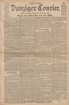 Danziger Courier : Kleine Danziger Zeitung für Stadt und Land : Organ für Jedermann aus dem Volke. Jg.15, Nr. 187 (11 August 1896)