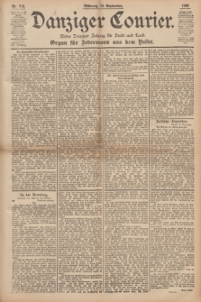 Danziger Courier : Kleine Danziger Zeitung für Stadt und Land : Organ für Jedermann aus dem Volke. Jg.15, Nr. 218 (16 September 1896)