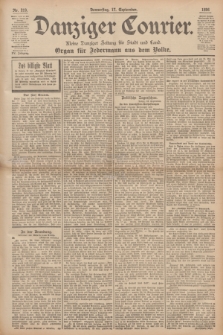 Danziger Courier : Kleine Danziger Zeitung für Stadt und Land : Organ für Jedermann aus dem Volke. Jg.15, Nr. 219 (17 September 1896)
