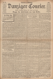 Danziger Courier : Kleine Danziger Zeitung für Stadt und Land : Organ für Jedermann aus dem Volke. Jg.15, Nr. 221 (19 September 1896)