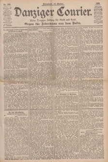 Danziger Courier : Kleine Danziger Zeitung für Stadt und Land : Organ für Jedermann aus dem Volke. Jg.15, Nr. 239 (10 Oktober 1896)