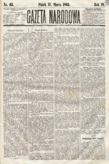 Gazeta Narodowa. 1865, nr 63