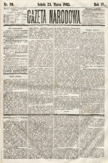 Gazeta Narodowa. 1865, nr 70