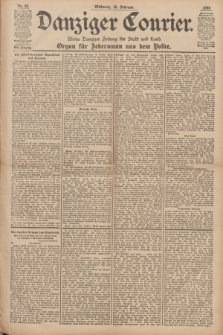 Danziger Courier : Kleine Danziger Zeitung für Stadt und Land : Organ für Jedermann aus dem Volke. Jg.17, Nr. 39 (16 Februar 1898)