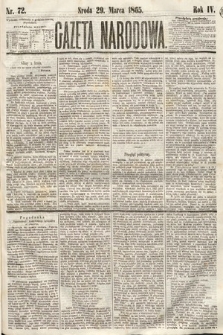 Gazeta Narodowa. 1865, nr 72