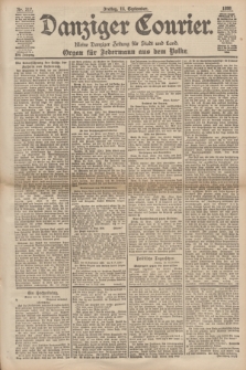 Danziger Courier : Kleine Danziger Zeitung für Stadt und Land : Organ für Jedermann aus dem Volke. Jg.17, Nr. 217 (16 September 1898)