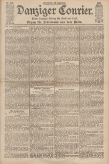 Danziger Courier : Kleine Danziger Zeitung für Stadt und Land : Organ für Jedermann aus dem Volke. Jg.17, Nr. 224 (24 September 1898)