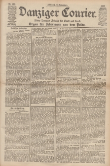 Danziger Courier : Kleine Danziger Zeitung für Stadt und Land : Organ für Jedermann aus dem Volke. Jg.17, Nr. 263 (9 November 1898)