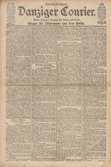 Danziger Courier : Kleine Danziger Zeitung für Stadt und Land : Organ für Jedermann aus dem Volke. Jg.17, Nr. 299 (22 Dezember 1898)