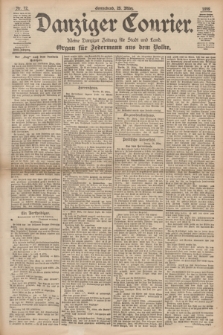 Danziger Courier : Kleine Danziger Zeitung für Stadt und Land : Organ für Jedermann aus dem Volke. Jg.18, Nr. 72 (25 März 1899)