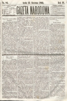 Gazeta Narodowa. 1865, nr 84