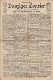 Danziger Courier : Kleine Danziger Zeitung für Stadt und Land : Organ für Jedermann aus dem Volke. Jg.18, Nr. 100 (29 April 1899)