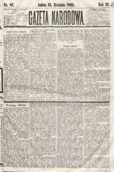 Gazeta Narodowa. 1865, nr 87