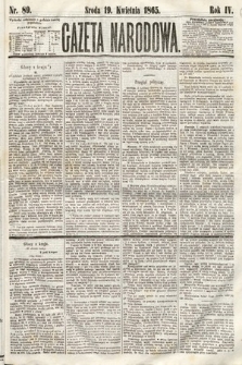 Gazeta Narodowa. 1865, nr 89