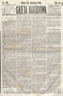 Gazeta Narodowa. 1865, nr 92