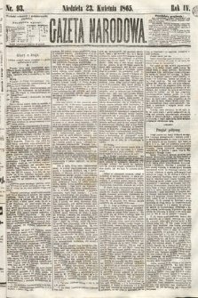 Gazeta Narodowa. 1865, nr 93