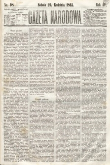 Gazeta Narodowa. 1865, nr 98