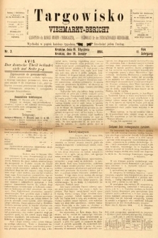 Targowisko : czasopismo dla handlu bydłem i nierogacizną = Viehmerkt-Bericht : Fachorgan für den Internationalem Viehverkehr. 1894, nr 3