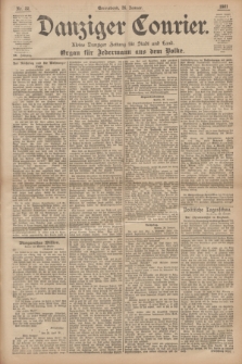 Danziger Courier : Kleine Danziger Zeitung für Stadt und Land : Organ für Jedermann aus dem Volke. Jg.20, Nr. 22 (26 Januar 1901)