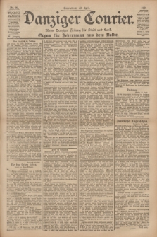 Danziger Courier : Kleine Danziger Zeitung für Stadt und Land : Organ für Jedermann aus dem Volke. Jg.20, Nr. 92 (20 April 1901)