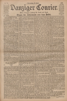 Danziger Courier : Kleine Danziger Zeitung für Stadt und Land : Organ für Jedermann aus dem Volke. Jg.20, Nr. 96 (25 April 1901)