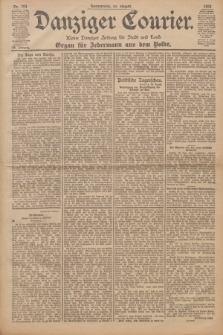 Danziger Courier : Kleine Danziger Zeitung für Stadt und Land : Organ für Jedermann aus dem Volke. Jg.20, Nr. 204 (31 August 1901)