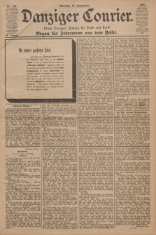 Danziger Courier : Kleine Danziger Zeitung für Stadt und Land : Organ für Jedermann aus dem Volke. Jg.20, Nr. 212 (10 September 1901)