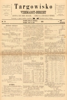 Targowisko : czasopismo dla handlu bydłem i nierogacizną = Viehmerkt-Bericht : Fachorgan für den Internationalem Viehverkehr. 1894, nr 23