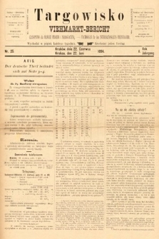 Targowisko : czasopismo dla handlu bydłem i nierogacizną = Viehmerkt-Bericht : Fachorgan für den Internationalem Viehverkehr. 1894, nr 25