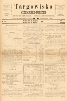 Targowisko : czasopismo dla handlu bydłem i nierogacizną = Viehmerkt-Bericht : Fachorgan für den Internationalem Viehverkehr. 1894, nr 32