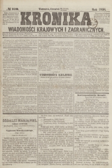 Kronika Wiadomości Krajowych i Zagranicznych. [R.3], № 320 (2 grudnia 1858)