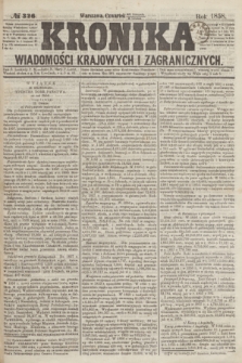Kronika Wiadomości Krajowych i Zagranicznych. [R.3], № 326 (9 grudnia 1858)