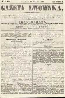 Gazeta Lwowska. 1857, nr 215