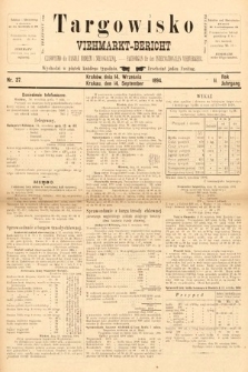 Targowisko : czasopismo dla handlu bydłem i nierogacizną = Viehmerkt-Bericht : Fachorgan für den Internationalem Viehverkehr. 1894, nr 37