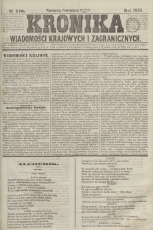 Kronika Wiadomości Krajowych i Zagranicznych. 1859, № 116 (2 maja)