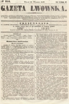 Gazeta Lwowska. 1857, nr 216