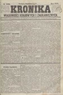 Kronika Wiadomości Krajowych i Zagranicznych. 1859, № 122 (9 maja)