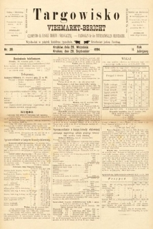Targowisko : czasopismo dla handlu bydłem i nierogacizną = Viehmerkt-Bericht : Fachorgan für den Internationalem Viehverkehr. 1894, nr 39