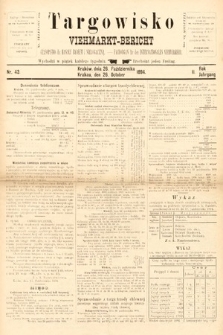 Targowisko : czasopismo dla handlu bydłem i nierogacizną = Viehmerkt-Bericht : Fachorgan für den Internationalem Viehverkehr. 1894, nr 43