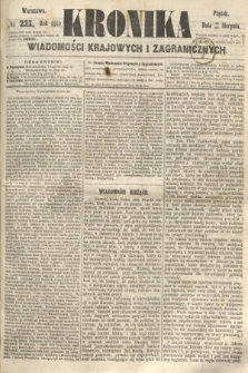 Kronika Wiadomości Krajowych i Zagranicznych. 1860, № 221 (24 sierpnia)