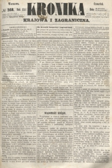 Kronika Krajowa i Zagraniczna. 1860, № 268 (11 października)