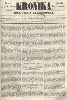 Kronika Krajowa i Zagraniczna. 1860, № 279 (24 października)