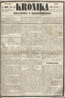 Kronika Krajowa i Zagraniczna. 1860, № 289 (2 listopada)