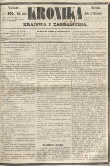 Kronika Krajowa i Zagraniczna. 1860, № 305 (18 listopada)