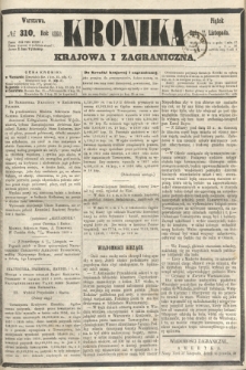 Kronika Krajowa i Zagraniczna. 1860, № 310 (23 listopada)